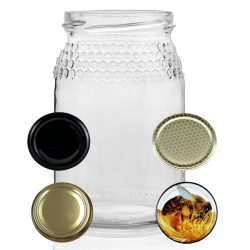 Tarro de cristal para miel 500g Celdilla 380 ml | Apicandi