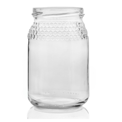 Tarro Cristal Miel 1/2 kg Celdilla Estrecha (380 ml) | Cierre TO66
