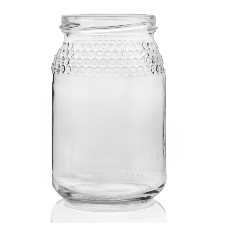 Tarro de cristal para miel 500g Celdilla 380 ml | Apicandi