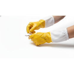 Guantes de nitrilo amarillo para apicultura | Apicandi