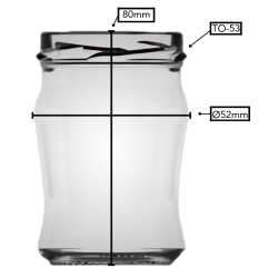 Tarro de cristal 106 ml TO-53 | Envases Apicandi