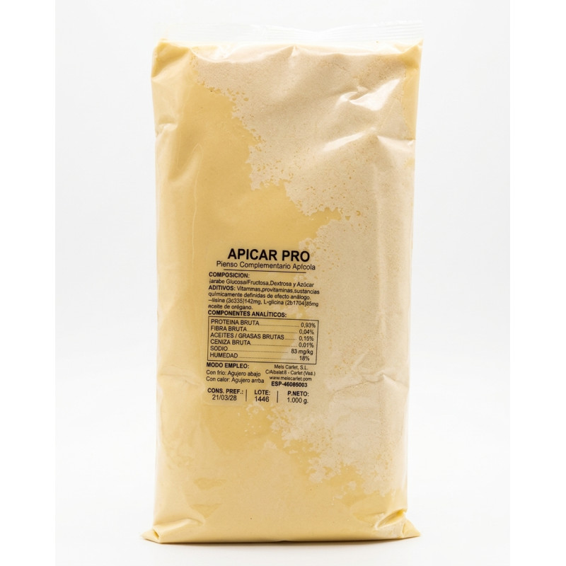Pasta azucarada Apicar PRO para mantenimiento apícola.