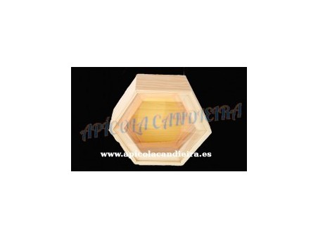 Caja de madera para miel en panal con tapa transparente
