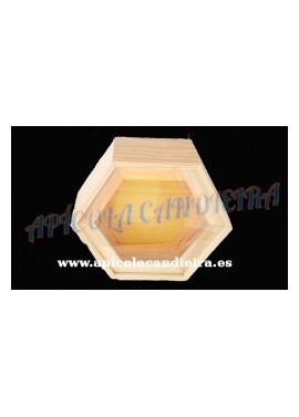 Caja de madera para miel en panal con tapa transparente