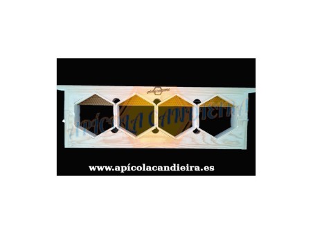 Cuadro miel en panal de 4 figuras