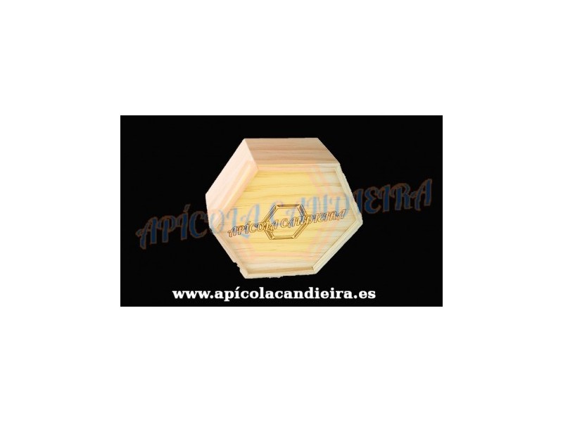 Caja madera miel en panal