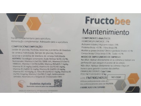 FRUCTOBEE Mantenimiento 1kg | Jarabe Abejas | Pienso Apícola