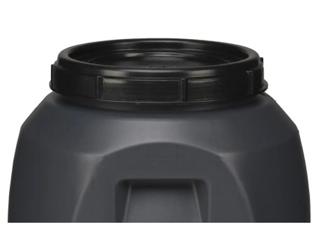 Bidón plastico 60L gris uso alimenatrio.