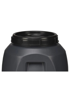 Bidón plastico 60L gris uso alimenatrio.