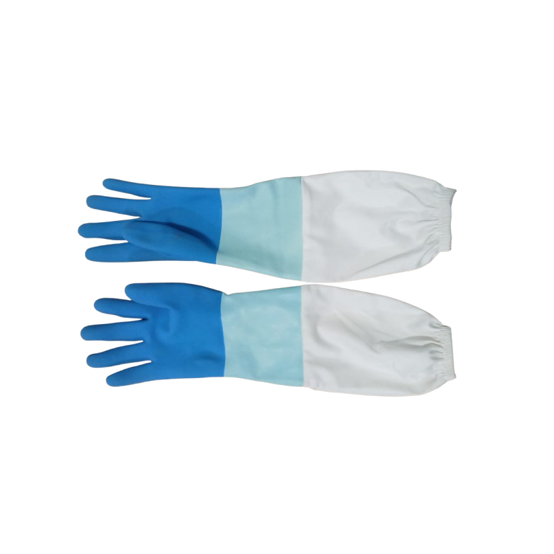 Guante para apicultor de látex azul