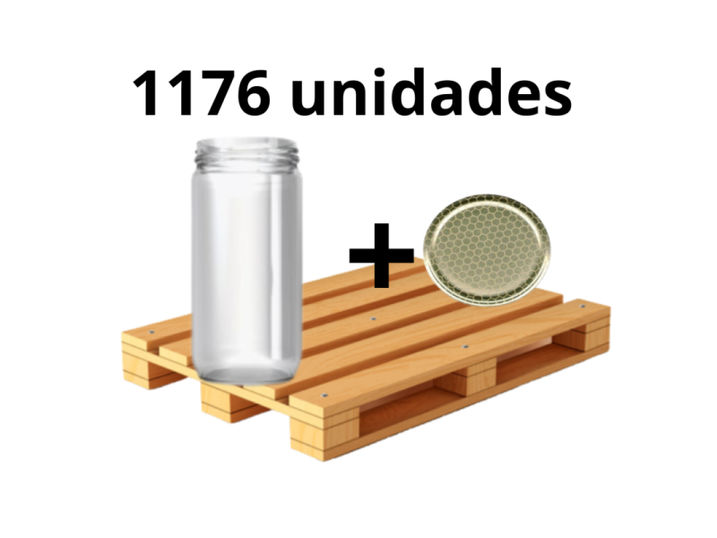 Palé 1176 tarros para miel v720 con tapa celdilla