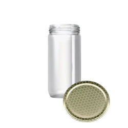 Tarro de cristal para miel 1 kg V720 con tapa | Apicandi
