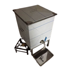 Caldera inox multifunción para cera y cuadros – uso a gas, leña o eléctrico.